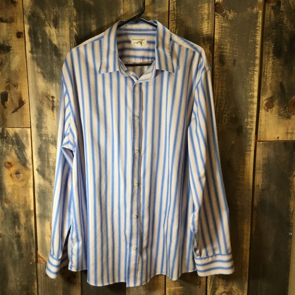 Banana Republic no iron long sleeve dress shirt men’s size XXL